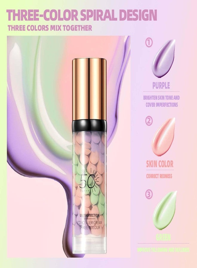 KTouler 2 Pack 3-In-1 Primer for Face Before Makeup,Hydrating One Step Color Corrector Face Primer,Tinted Sunscreen With SPF50+,Oil Control Waterproof Skin Tone Correcting and Brightening Sunscreen for Women - Image 4